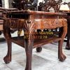 Bộ bàn hoa lá tây, gỗ trắc ta xưa đục trạm sắc nét