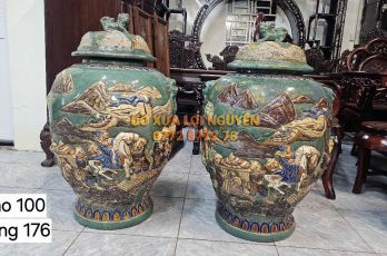 Cặp choé gốm biên hoà, cao to. Rất đẹp