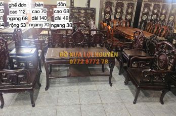 Bộ móc tàu 8 món gỗ trắc ta xưa đẹp