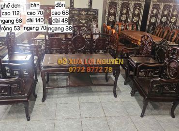 Bộ móc tàu 8 món gỗ trắc ta xưa đẹp
