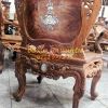 Bộ bàn Louis hoàng gia 9 món, gỗ cẩm lai, cẩn ngà