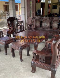 Bộ bàn quốc voi 10 món, gỗ trắc ta xưa, tay 12 hiếm gặp