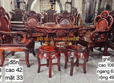 Bộ ruột dơi, gỗ cẩm lai ta 7 món
