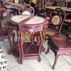 Bộ bàn ghép mặt nguyệt 6 món , gỗ trắc ta xưa
