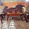 Bộ bàn gỗ cẩm lai ta 8 món. Đục trúc sắc nét
