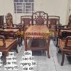 Bộ bàn móc 8 món, gỗ cẩm lai xưa