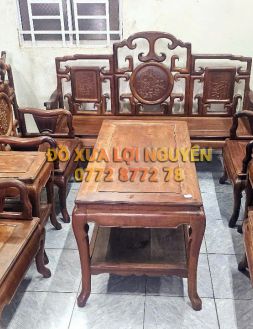 Bộ bàn móc 8 món, gỗ cẩm lai xưa