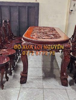 Bộ bàn gỗ hương ta 11 món đẹp