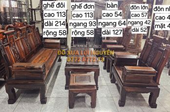 Bộ bàn 6 món, Gỗ mun ta xưa
