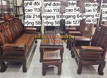 Bộ bàn 6 món, Gỗ mun ta xưa