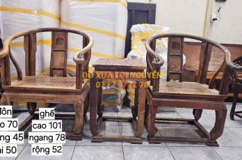 Bộ 3 món minh đế gỗ cẩm lai xưa