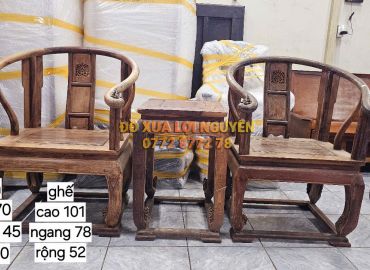 Bộ 3 món minh đế gỗ cẩm lai xưa