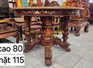 Bàn gỗ hương ta xưa sư tử quay đầu
