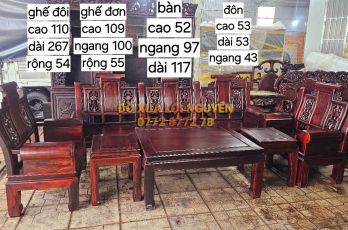 Bộ bàn gỗ cẩm lai xưa, 6 món đẹp