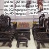Bộ bàn gỗ mun ta xưa, trạm nghê, 6 món