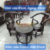 Bộ 3 món gỗ trắc ta xưa đẹp