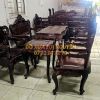 Bộ bàn Louis 9 món, gỗ cẩm lai, dáng hoàng gia rất đẹp