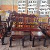 Bộ bàn phòng khách gỗ mun ta 8 món xưa