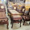 Bộ bàn ghế gỗ trắc ta chuẩn xưa 8 món, dáng móc Tàu