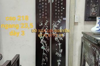 Câu đối trúc mai, gỗ gõ mật