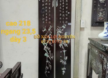 Câu đối trúc mai, gỗ gõ mật