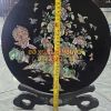 Dĩa tranh chim hoa, gỗ gõ mật