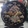 Dĩa tranh quê hương, gỗ gõ mật, cẩn ốc đẹp