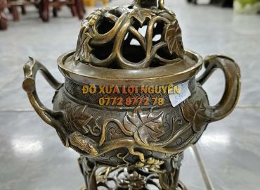 Xông trầm nho sóc bằng đồng