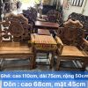 Bộ 3 món gỗ sưa đỏ vip, hiếm gặp