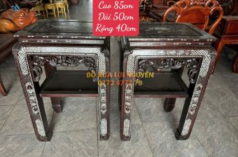 Đôn gỗ gõ mật cẩn ốc VIP