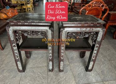 Đôn gỗ gõ mật cẩn ốc VIP