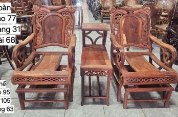 Bộ 3 món, ghế thư giãn, gỗ cẩm lai
