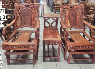 Bộ 3 món, ghế thư giãn, gỗ cẩm lai