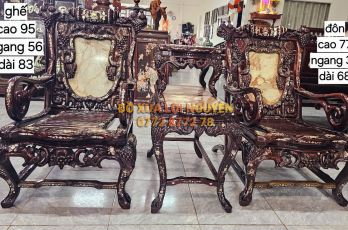 Bộ 3 món ghế thư giãn, Gỗ gõ mật chuẩn xưa