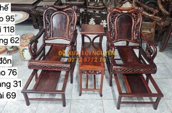 Bộ 3 món ghế thư giãn, gỗ cẩm lai