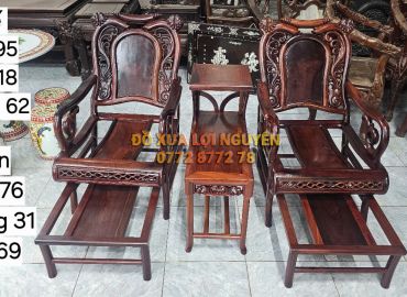 Bộ 3 món ghế thư giãn, gỗ cẩm lai