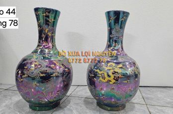 Cặp bình củ tỏi, gốm tàu