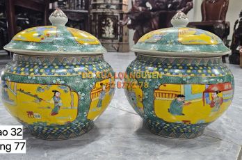Cặp thố tích người, gốm tàu
