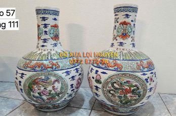 Cặp bình củ tỏi, gốm tàu - 2