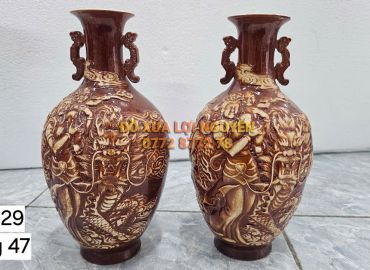 Cặp bình rồng, gốm tàu