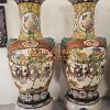 Cặp lộc bình cao to, tích vinh quy bái tổ, gốm biên hoà