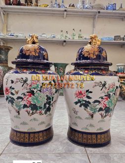 Cặp bình tích mã đáo thành công, gốm tàu