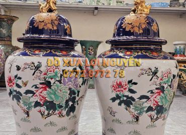 Cặp bình tích mã đáo thành công, gốm tàu