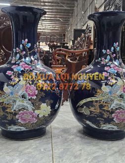 Cặp bình củ tỏi, gốm tàu
