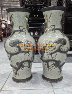 Cặp bình rồng, Gốm thành hoá