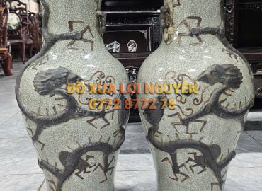 Cặp bình rồng, Gốm thành hoá