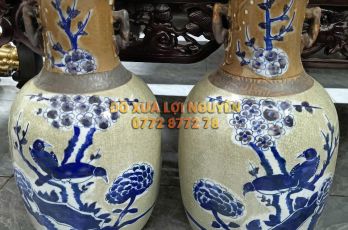 Cặp bình chim hoa, Gốm thành hoá
