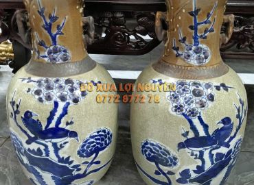 Cặp bình chim hoa, Gốm thành hoá
