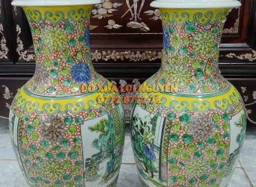 Cặp bình gốm tàu tích người