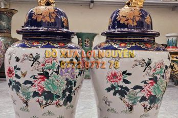 Cặp bình gốm tích mã đáo, gốm tàu